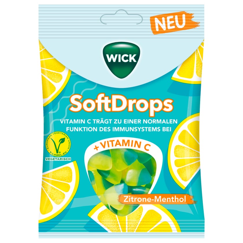 Wick Softdrops Zitrone-Menthol vegetarisch 90g